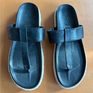 Joie Black Leather Sandals